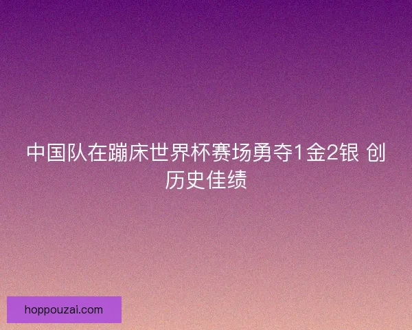 中国队在蹦床世界杯赛场勇夺1金2银 创历史佳绩 中国队在蹦床世界杯赛场勇夺1金2银 创历史佳绩