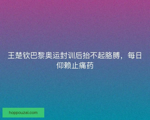 王楚钦巴黎奥运封训后抬不起胳膊，每日仰赖止痛药