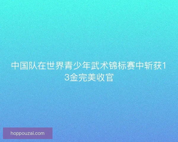 中国队在世界青少年武术锦标赛中斩获13金完美收官 中国队在世界青少年武术锦标赛中斩获13金完美收官
